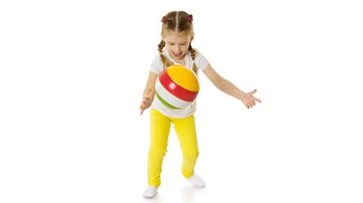girl playing with ball